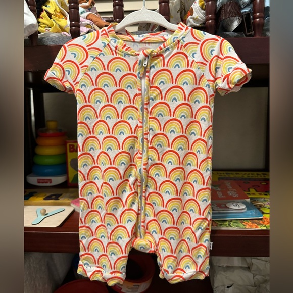Little Sleepies Other - Little Sleepies Rainbows Bamboo Shorty Romper
